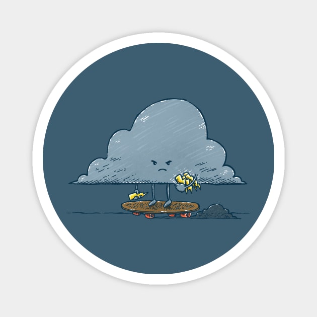 Thunder Cloud Skater Magnet by nickv47